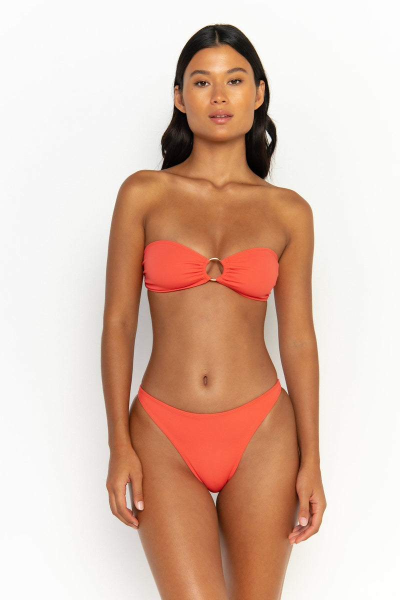 So Chic XS / Coral Bandeau Seafoam