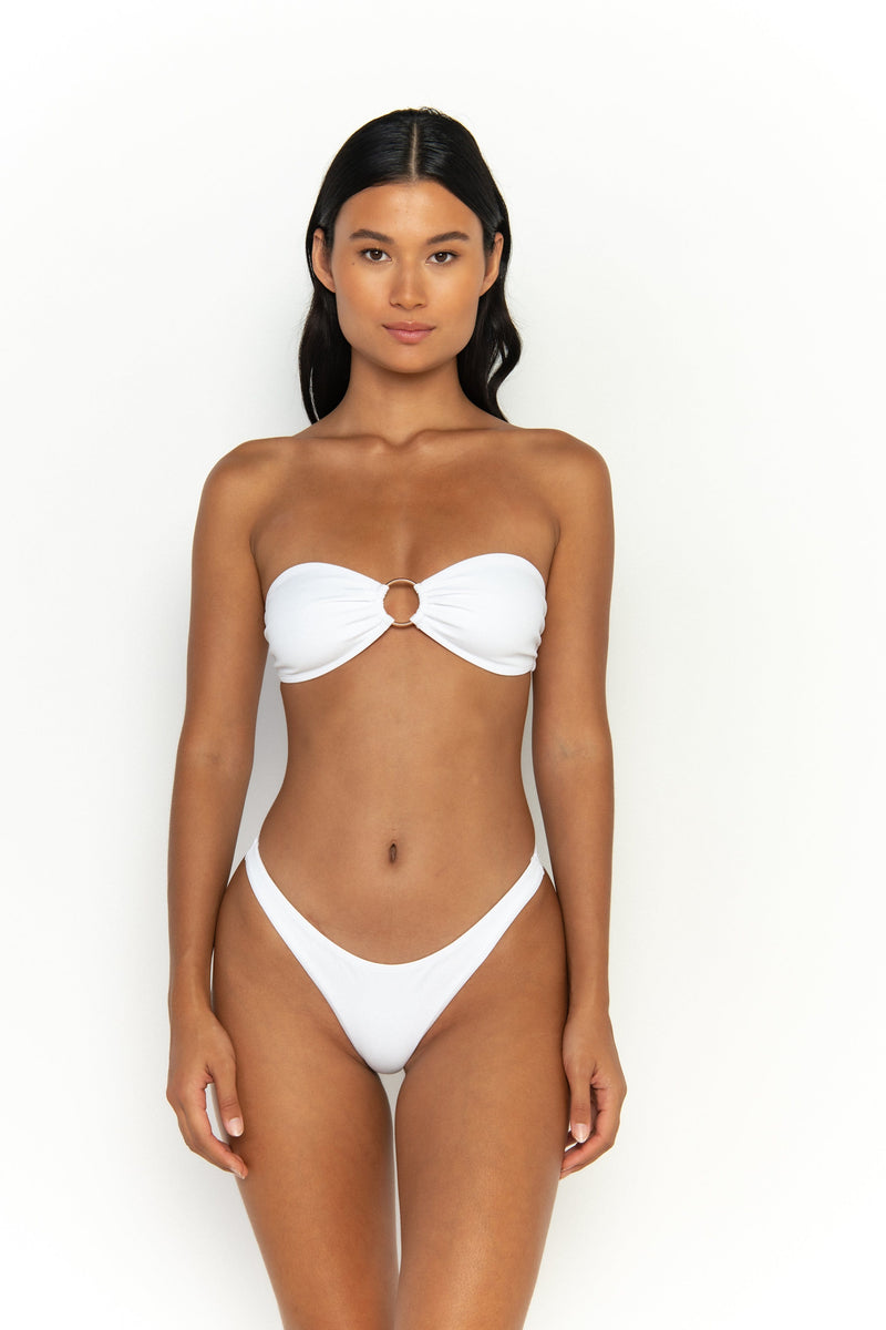 So Chic XS / White Bandeau Seafoam