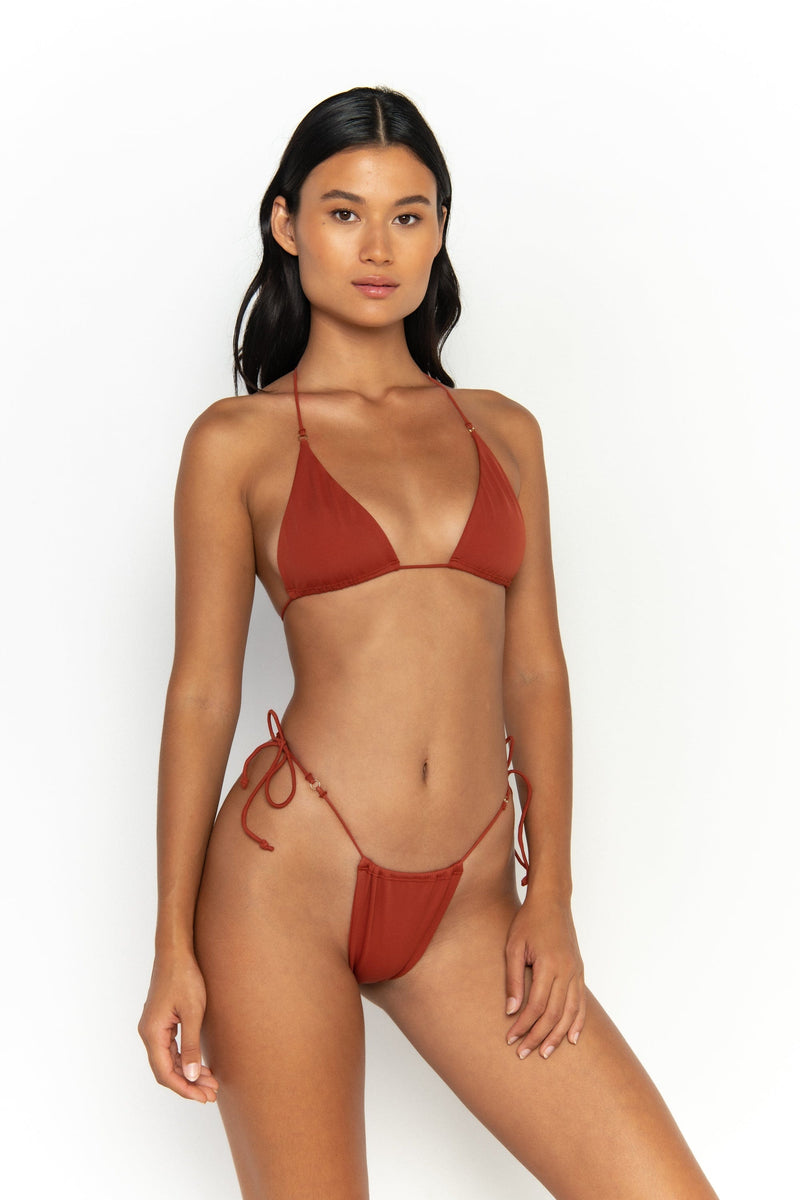 Side Tie Bikini Briefs Rum