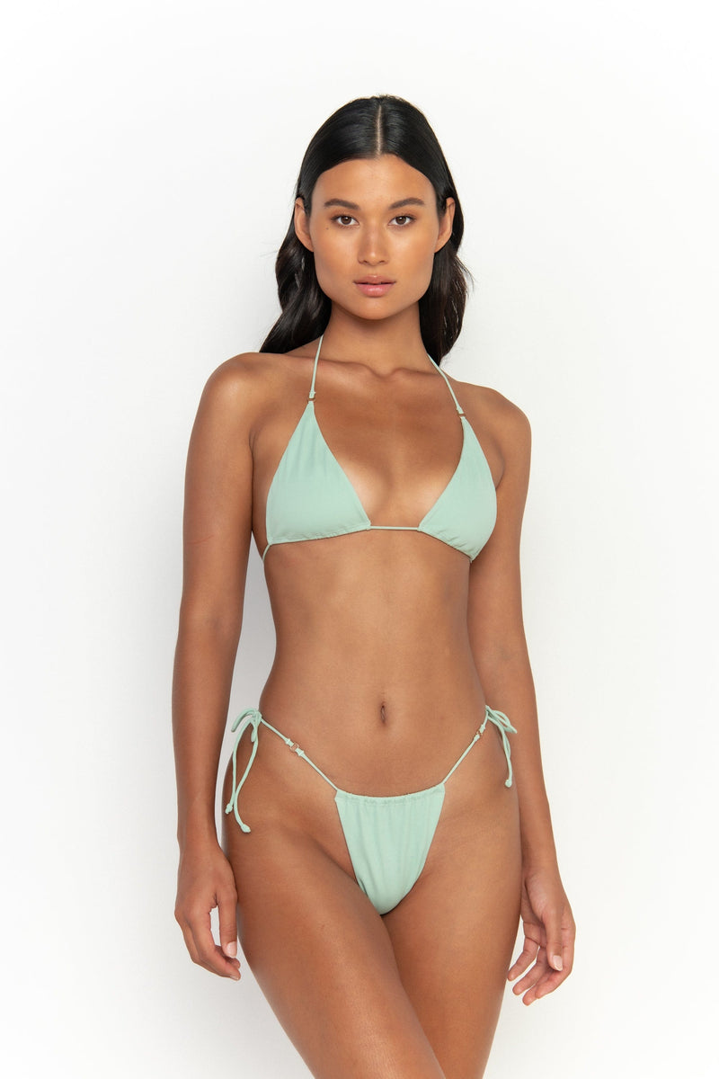 So Chic ONE SIZE / Seafoam Side Tie Bikini Briefs Coral