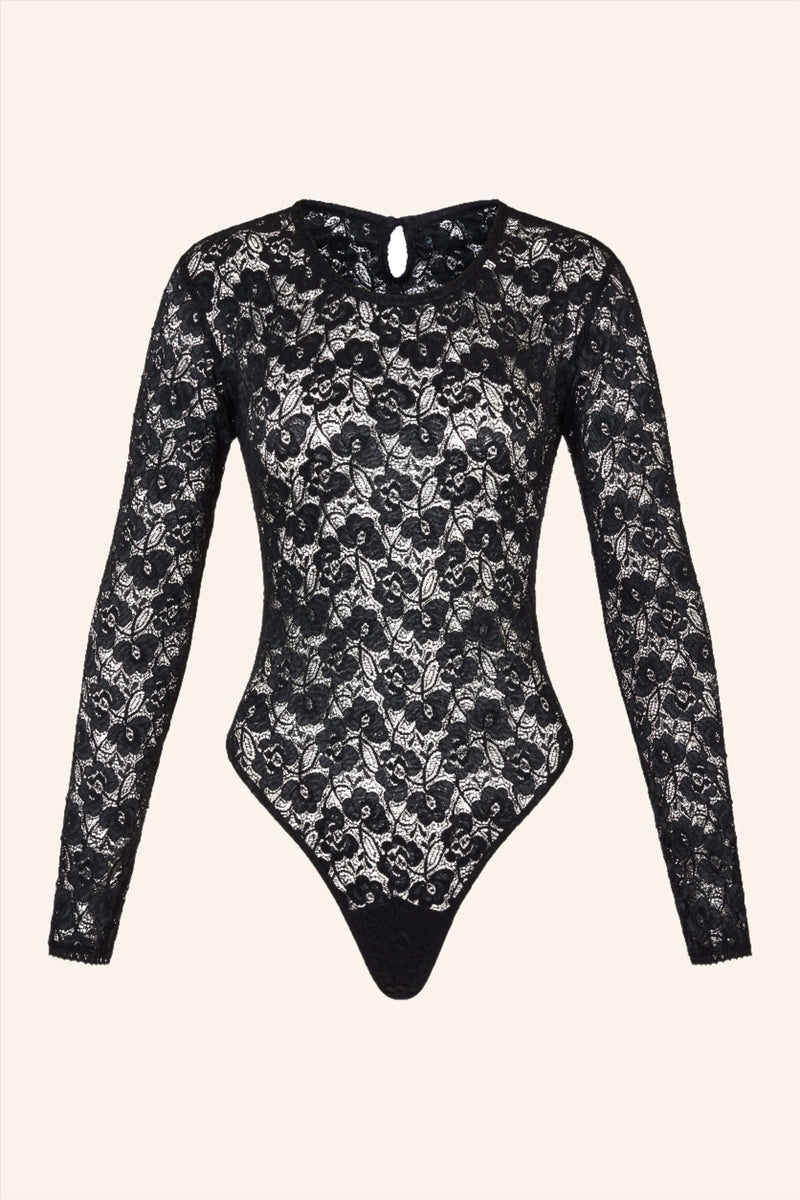 Long Sleeve Bodysuit Black