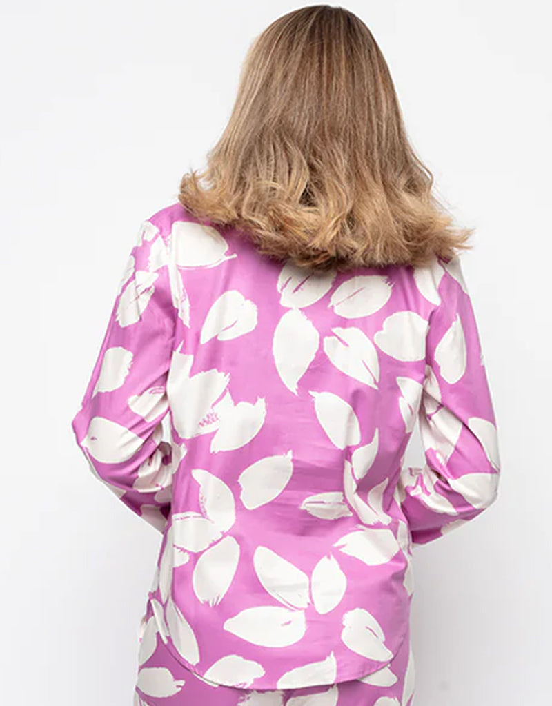 Cyberjammies Viola Pyjama Top Pink Petal Print