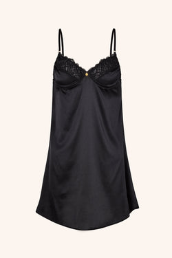 Manhattan XS / Black Slip Dress Red