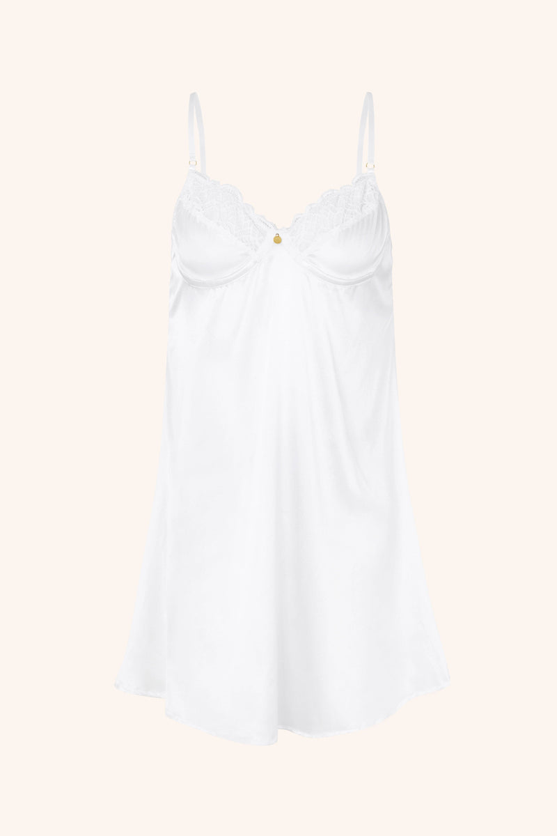 Manhattan XS / Ivory Slip Dress Red