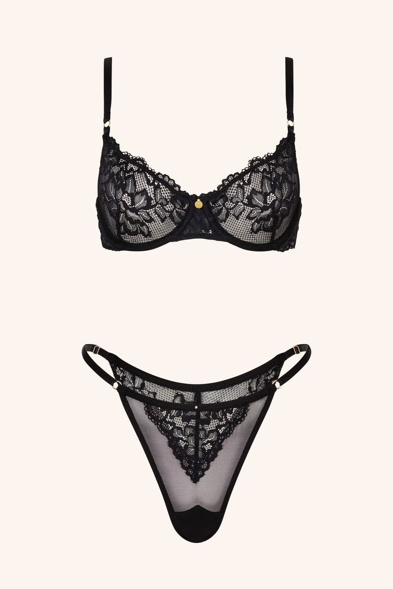 Coquette XS / Black Bra White